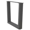  2 db antracitszürke, V-alakú acél dohányzóasztal láb 50 x (42-43,3) cm