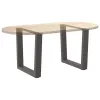  2 db antracitszürke, V-alakú acél dohányzóasztal láb 50 x (42-43,3) cm