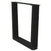  2 db fekete, V-alakú acél dohányzóasztal láb 60 x (42-43,3) cm