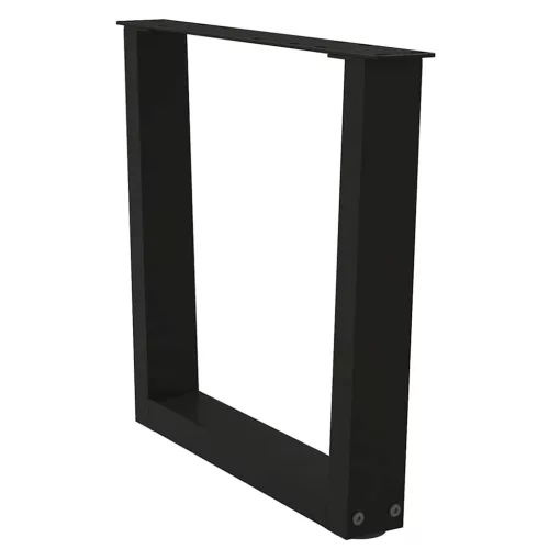  2 db fekete, V-alakú acél dohányzóasztal láb 60 x (42-43,3) cm