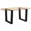  2 db fekete, V-alakú acél dohányzóasztal láb 60 x (42-43,3) cm