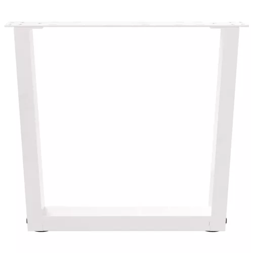  2 db fehér, V-alakú acél dohányzóasztal láb 60 x (42-43,3) cm
