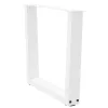 2 db fehér, V-alakú acél dohányzóasztal láb 60 x (42-43,3) cm