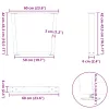  2 db fehér, V-alakú acél dohányzóasztal láb 60 x (42-43,3) cm