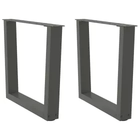    2 db antracitszürke, V-alakú acél dohányzóasztal láb 60 x (42-43,3) cm