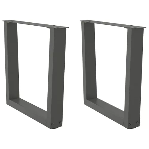  2 db antracitszürke, V-alakú acél dohányzóasztal láb 60 x (42-43,3) cm