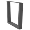  2 db antracitszürke, V-alakú acél dohányzóasztal láb 60 x (42-43,3) cm