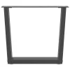  2 db antracitszürke, V-alakú acél dohányzóasztal láb 60 x (42-43,3) cm