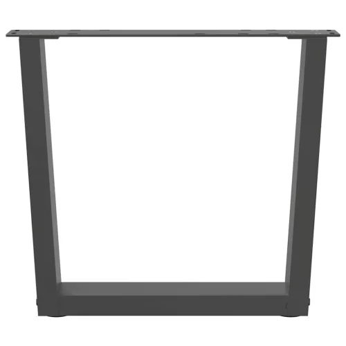  2 db antracitszürke, V-alakú acél dohányzóasztal láb 60 x (42-43,3) cm