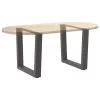  2 db antracitszürke, V-alakú acél dohányzóasztal láb 60 x (42-43,3) cm