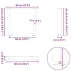  2 db antracitszürke, V-alakú acél dohányzóasztal láb 60 x (42-43,3) cm