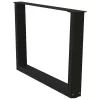  2 db fekete, V-alakú acél dohányzóasztal láb 70 x (42-43,3) cm