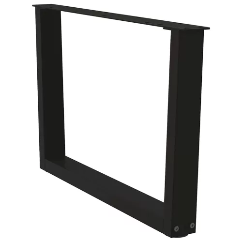  2 db fekete, V-alakú acél dohányzóasztal láb 70 x (42-43,3) cm