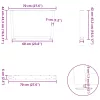  2 db fekete, V-alakú acél dohányzóasztal láb 70 x (42-43,3) cm
