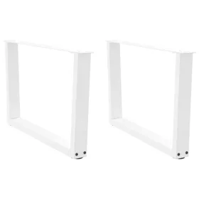    2 db fehér, V-alakú acél dohányzóasztal láb 70 x (42-43,3) cm