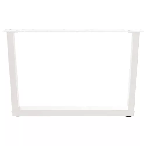  2 db fehér, V-alakú acél dohányzóasztal láb 70 x (42-43,3) cm