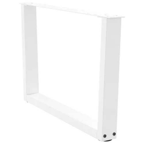  2 db fehér, V-alakú acél dohányzóasztal láb 70 x (42-43,3) cm