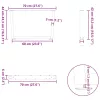  2 db fehér, V-alakú acél dohányzóasztal láb 70 x (42-43,3) cm