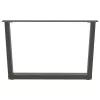  2 db antracitszürke, V-alakú acél dohányzóasztal láb 70 x (42-43,3) cm