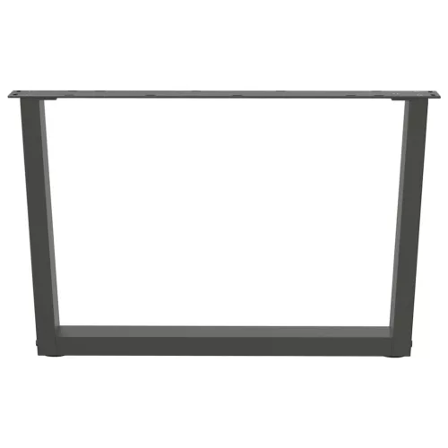  2 db antracitszürke, V-alakú acél dohányzóasztal láb 70 x (42-43,3) cm