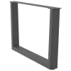  2 db antracitszürke, V-alakú acél dohányzóasztal láb 70 x (42-43,3) cm