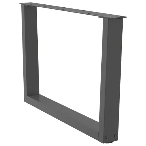  2 db antracitszürke, V-alakú acél dohányzóasztal láb 70 x (42-43,3) cm