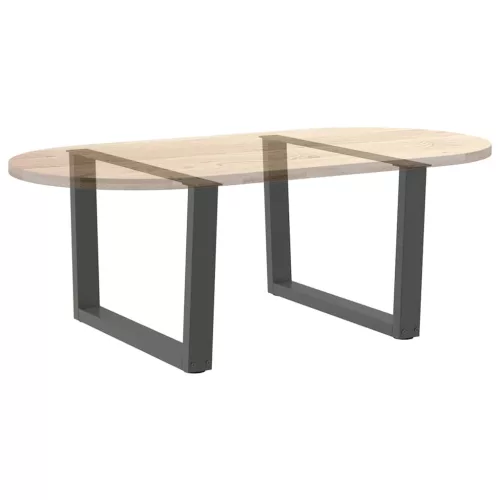  2 db antracitszürke, V-alakú acél dohányzóasztal láb 70 x (42-43,3) cm