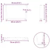  2 db antracitszürke, V-alakú acél dohányzóasztal láb 70 x (42-43,3) cm