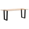  2 db fekete, V-alakú acél étkezőasztal láb 60 x (72-73,3) cm