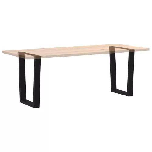  2 db fekete, V-alakú acél étkezőasztal láb 60 x (72-73,3) cm