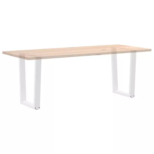 2 db fehér, V-alakú étkezőasztal láb 60 x (72-73,3) cm acél étkezőasztal láb