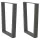  2 db antracitszürke, V-alakú acél étkezőasztal láb 60 x (72-73,3) cm