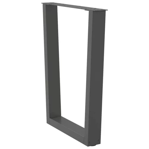  2 db antracitszürke, V-alakú acél étkezőasztal láb 60 x (72-73,3) cm