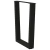  2 db fekete, V-alakú acél étkezőasztal láb 70 x (72-73,3) cm