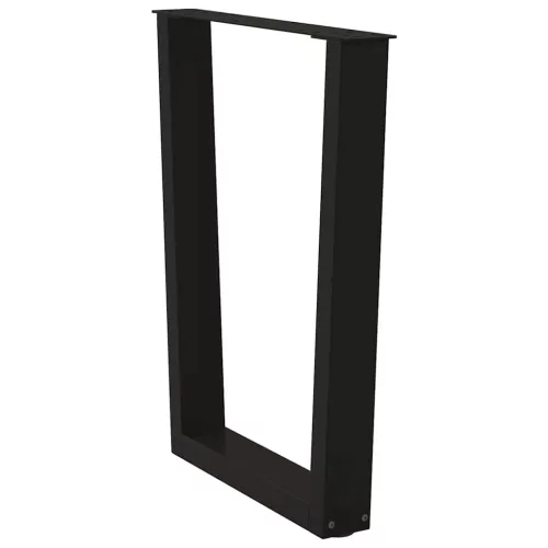  2 db fekete, V-alakú acél étkezőasztal láb 70 x (72-73,3) cm