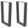  2 db antracitszürke, V-alakú acél étkezőasztalláb 70 x (72-73,3) cm