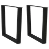  2 db fekete, V-alakú acél étkezőasztal láb 80 x (72-73,3) cm
