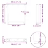  2 db fekete, V-alakú acél étkezőasztal láb 80 x (72-73,3) cm