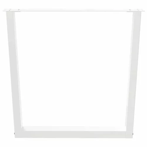  2 db fehér, V-alakú acél étkezőasztal láb 80 x (72-73,3) cm