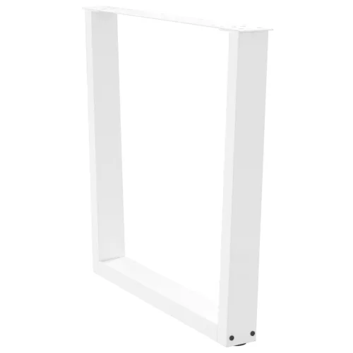  2 db fehér, V-alakú acél étkezőasztal láb 80 x (72-73,3) cm