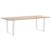  2 db fehér, V-alakú acél étkezőasztal láb 80 x (72-73,3) cm