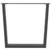  2 db antracitszürke, V-alakú acél étkezőasztal láb 80 x (72-73,3) cm