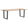  2 db antracitszürke, V-alakú acél étkezőasztal láb 80 x (72-73,3) cm