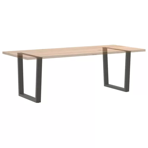  2 db antracitszürke, V-alakú acél étkezőasztal láb 80 x (72-73,3) cm