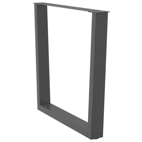 2 db antracitszürke, V-alakú acél étkezőasztal láb 90 x (72-73,3) cm
