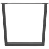  2 db antracitszürke, V-alakú acél étkezőasztal láb 90 x (72-73,3) cm