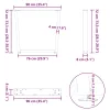  2 db antracitszürke, V-alakú acél étkezőasztal láb 90 x (72-73,3) cm