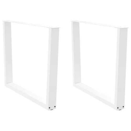  2 db fehér, V-alakú étkezőasztal láb 100 x (72-73,3) cm acél étkezőasztal láb