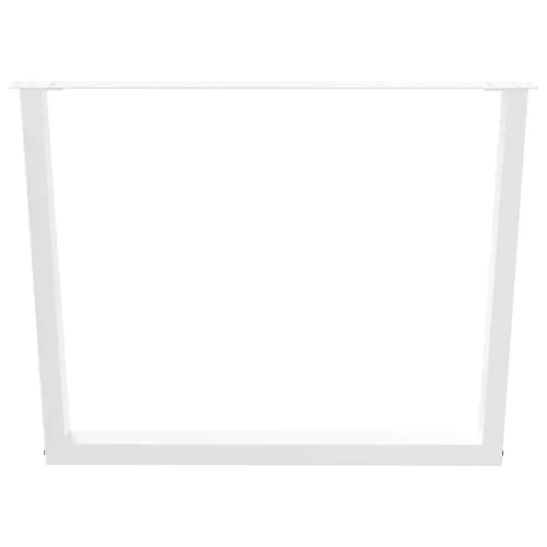  2 db fehér, V-alakú étkezőasztal láb 100 x (72-73,3) cm acél étkezőasztal láb