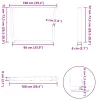  2 db fehér, V-alakú étkezőasztal láb 100 x (72-73,3) cm acél étkezőasztal láb